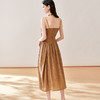 芳外新款轻奢提花吊带裙褶皱法式优雅连衣裙女8T23CL1056 商品缩略图3