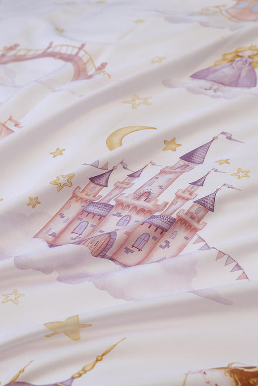 【代发】儿童天丝花色款 蓝铂四件套春夏款儿童床上用品（尺寸为被罩尺寸） 商品图1