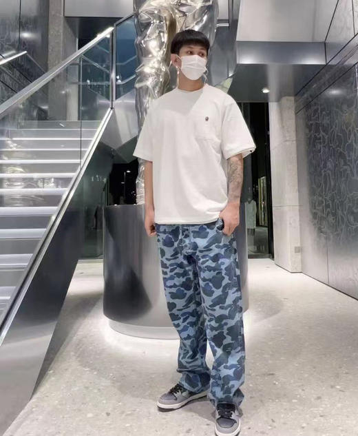 【2fz1】情侣简约休闲徽标口袋短袖T恤！！ 商品图0