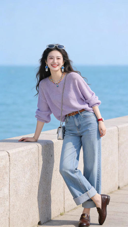 【JEHURFIE/纪华菲】手抓牛皮 手工编织都市通勤精致乐福鞋 AB26025 商品图4