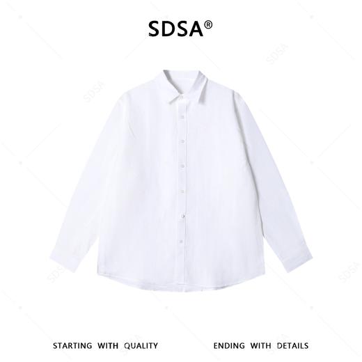 SDSA男装2026新款高贵轻奢极简风百搭时尚长袖衬衫百搭宽松衬衣 商品图0