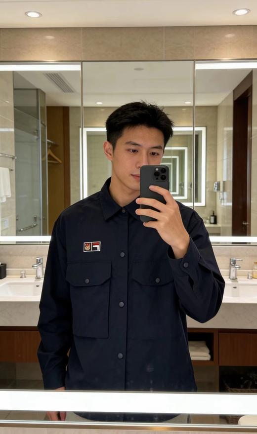 F031201黄景瑜同款梭织夏新小狐狸时尚稳重休闲宽松长袖衬衫上衣 商品图2