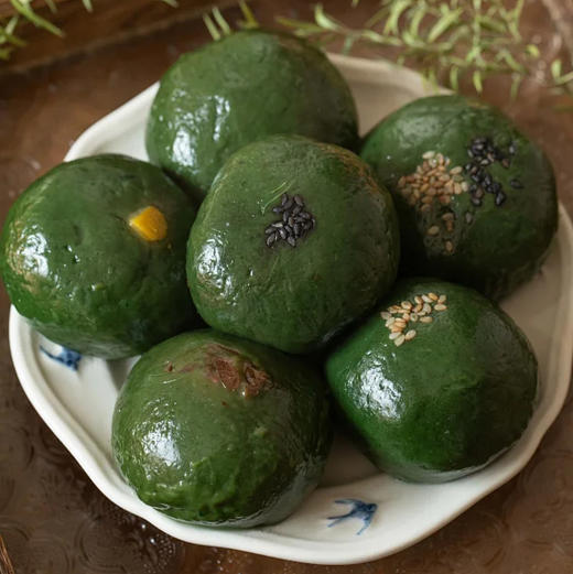【下单后72小时发货】艾草嘟嘟 青团70g*6个/盒，口味有：柴火豆沙、纯纯芝麻、可可巧心、绵绵鲜奶、春笋六鲜、蛋黄肉松 商品图0
