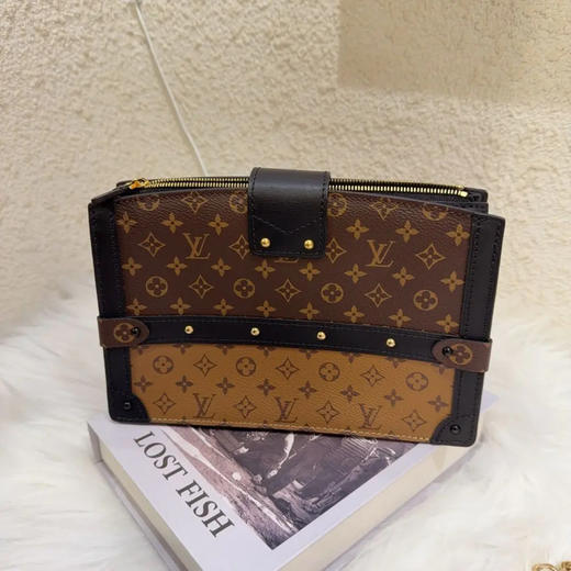 Trunk Clutch 软盒子 拼色老花 涂鸦 小号 斜挎包 商品图1