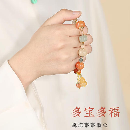 六鑫珠宝 金丝玉多宝南瓜手串 福禄吉祥 商品图4