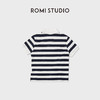 ROMI STUDIO"休闲随性"软糯新疆棉polo领条纹短袖上衣RWCAST5560 商品缩略图1