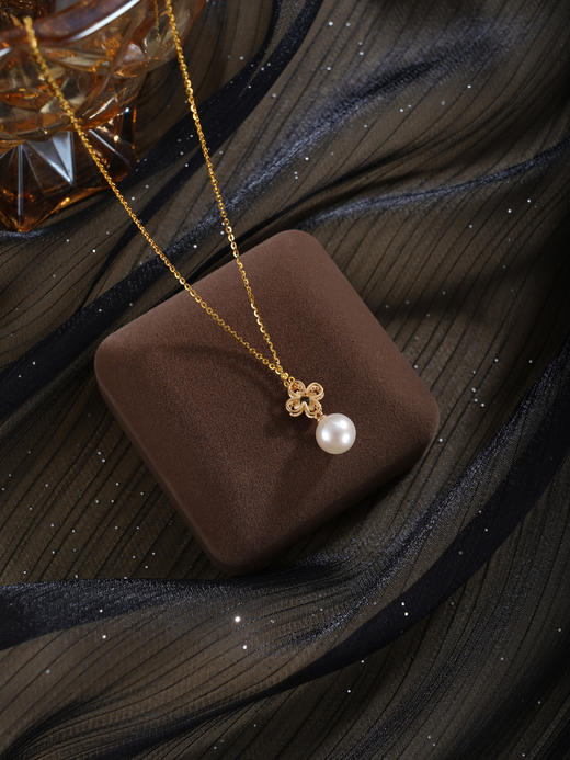 子佩集【幸运长久】银S925珍珠惜王妃套链项链【W7595】双色四叶草2602 商品图4