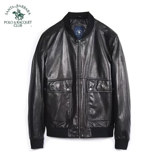 【直发】圣大保罗棒球领军装风厚实软糯饱满优质绵羊皮夹克PS21WJ782M 商品图2