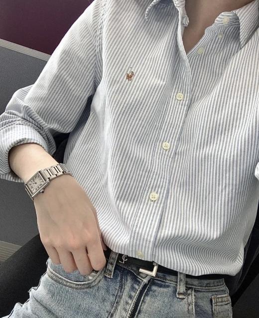 拉夫劳伦 小马刺绣条纹衬衫 商品图10