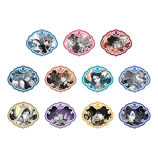 《非人哉官方店》仙山琼阁系列第二弹云母亚克力徽章盲盒动漫吧唧胸针 商品图4