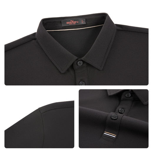 【7A抗菌2A防螨/新疆棉】柒牌男装2026夏季新品透气短袖POLO衫 130T70660 商品图3