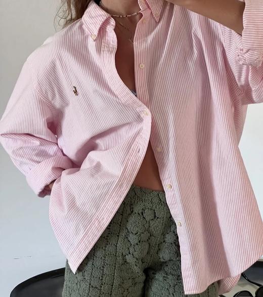 拉夫劳伦 小马刺绣条纹衬衫 商品图6