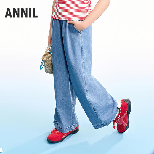 【实体店同款】女童全腰牛仔裤夏季新款安奈儿童装AG626220 商品图2
