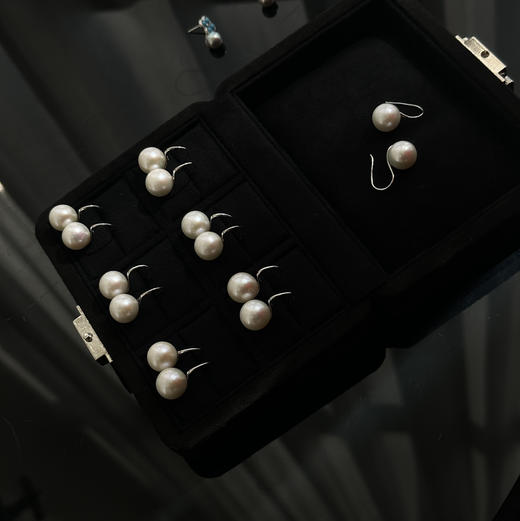 订单客户加单 一起了 淡水珍珠高跟鞋耳环 11-12mm 正圆强光 面好面基本无暇 有生长痕迹 没有大坑洼 上耳效果温润大气 S925 银镀白金配件 商品图3