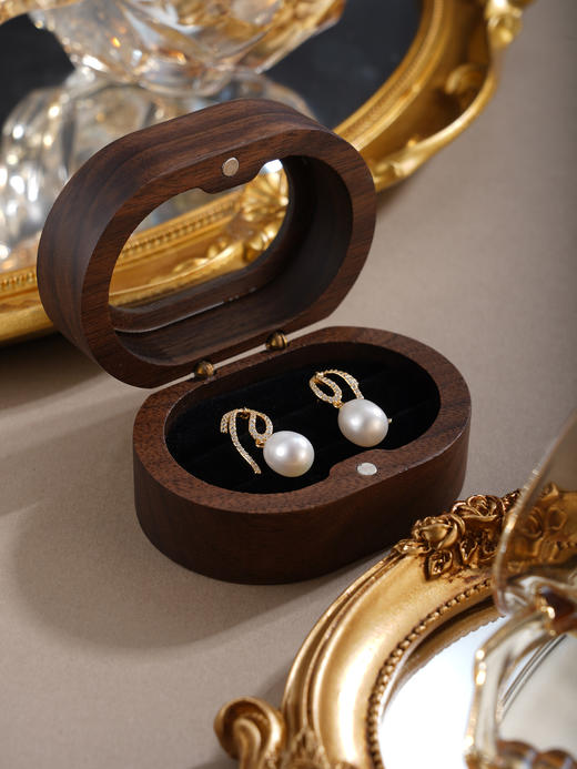 子佩集【星穹忆旅】银S925珍珠惜王妃耳钉【E4725】镀金丝带2602 商品图4