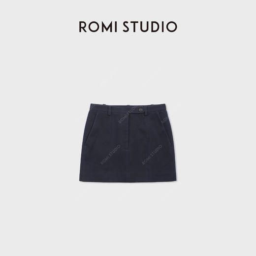 ROMI STUDIO“简约优雅”柔软细腻凹凸纹理短裙RWDWXG2102 商品图0
