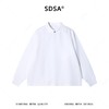 SDSA男装2026新款高贵轻奢韩版简约纯色拼接翻领长袖T恤百搭宽松 商品缩略图0
