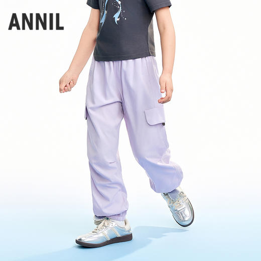 【实体店同款】男女童全腰梭织单裤夏季新款安奈儿童装AM626172 商品图1