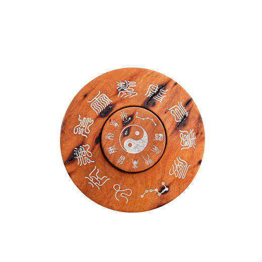 雷击木指尖陀螺随身把玩金光十字罗盘转轮手把件放松减压物品 商品图6