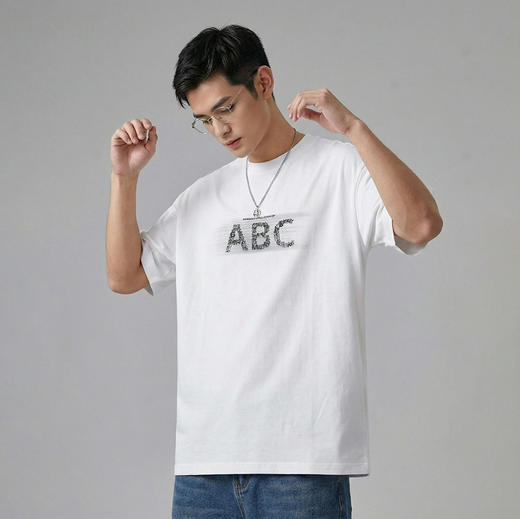 休闲字母印花短袖T恤圆领宽松百搭款上衣   YLZ-15022 商品图1
