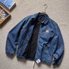 F031237美式复古工装底特律水洗做旧牛仔翻领夹克 商品缩略图1