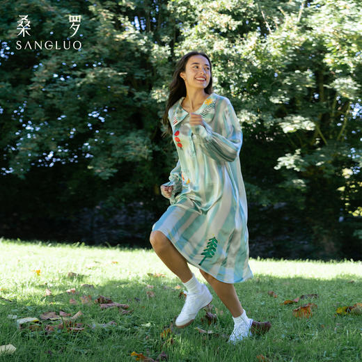 【李兰迪同款】SANGLUO热带岛睡裙春夏外穿柔滑舒适居家睡衣直筒宽松家居服 商品图2