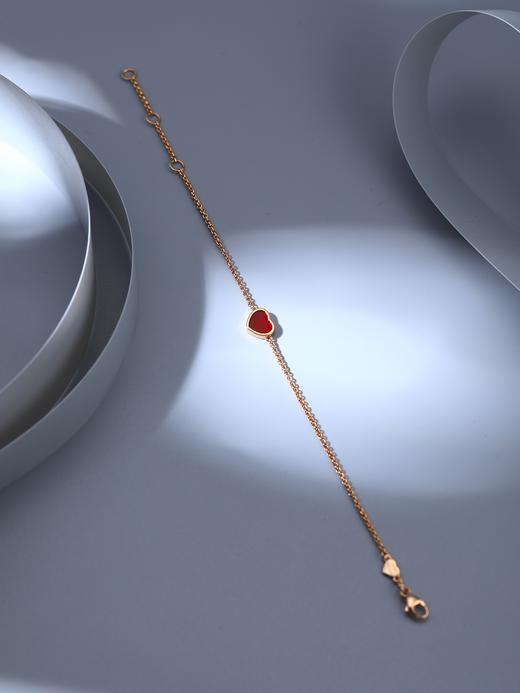 肖邦 Happy Heart系列爱心红玉髓mini手链（XTY） 商品图8