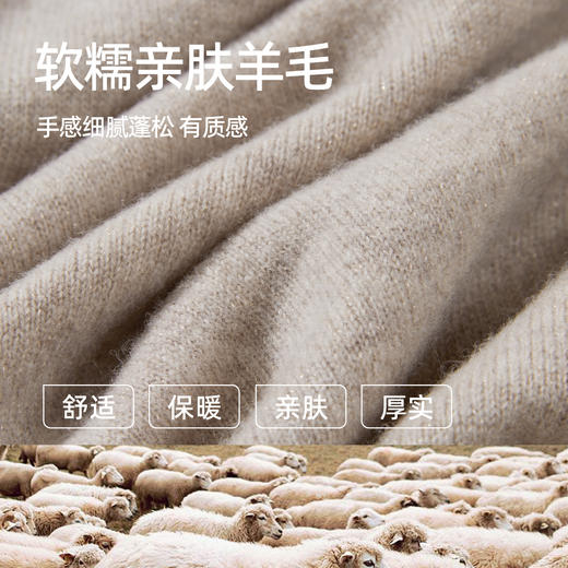 【新品！6色柔软-羊毛衫】逸阳三季可穿软糯针织宽松显瘦内搭纯色圆领羊毛打底5307 商品图1