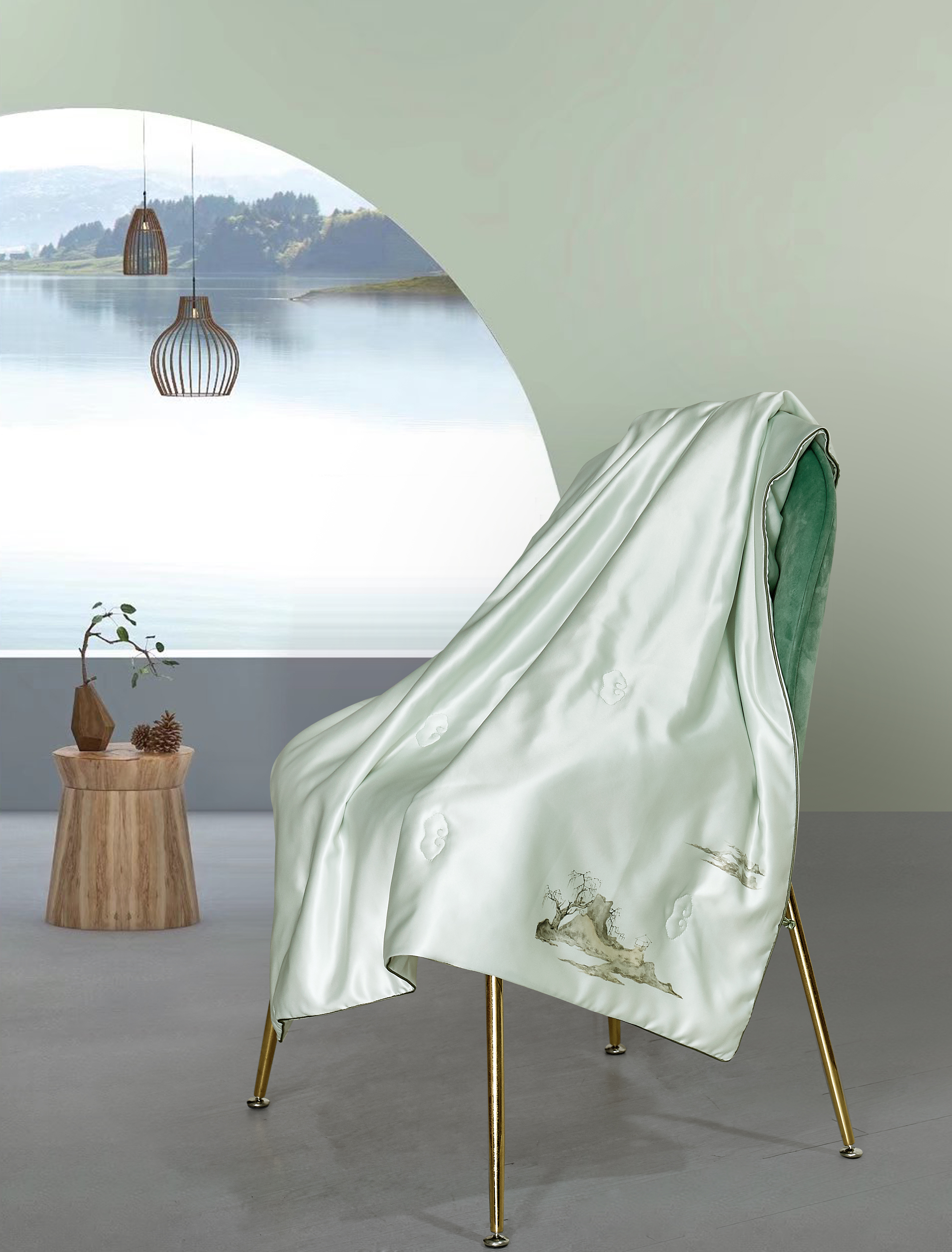 苏州博物馆联名蚕丝便携毯