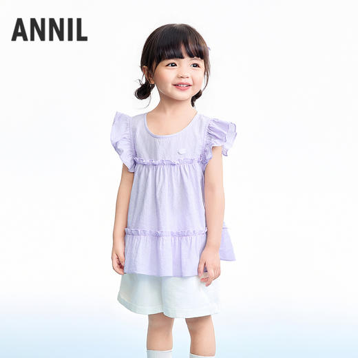 【实体店同款】女童圆领短袖上衣夏季新款安奈儿童装XG621195 商品图0