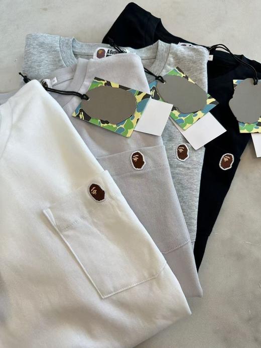 【2fz1】情侣简约休闲徽标口袋短袖T恤！！ 商品图2