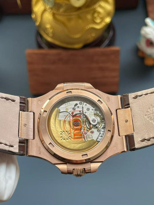 百达翡丽DDF鹦鹉螺5711系列 DDF玫金皮带配重版 重量102克 男士腕表 丹东324一体机 商品图4