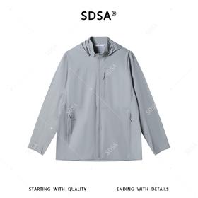 SDSA男装2026新款高贵轻奢时尚纯色立领夹克外套百搭拉链口袋时尚
