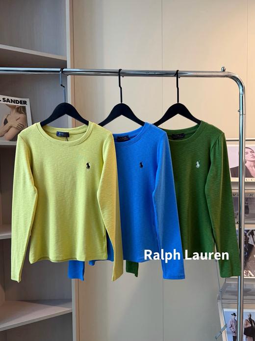 点此购买 拉夫劳伦春秋季女士小马刺绣logo长袖T恤 md 342109 商品图0