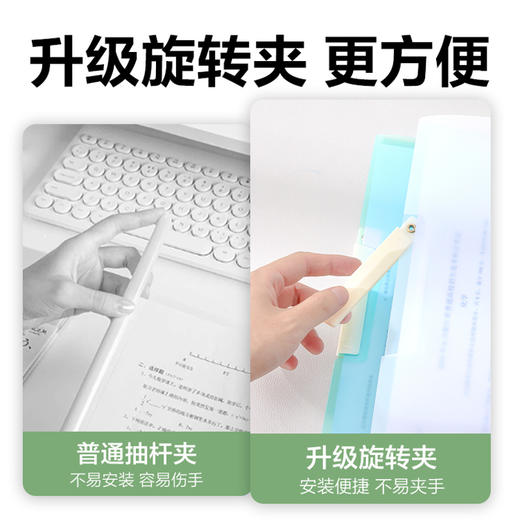 得力PP701旋转短杆报告夹/个 商品图1