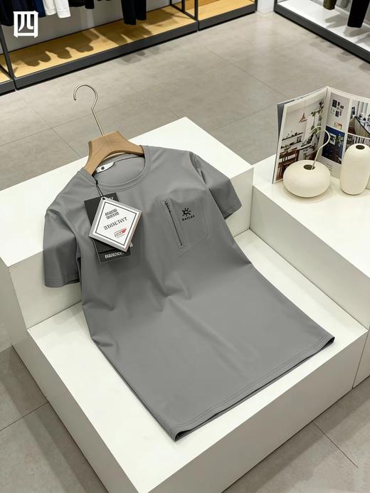 F031226新品户外速干舒适耐磨纯色时尚舒适简约大方短袖T恤 商品图6