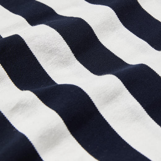 ROMI STUDIO"休闲随性"软糯新疆棉polo领条纹短袖上衣RWCAST5560 商品图3