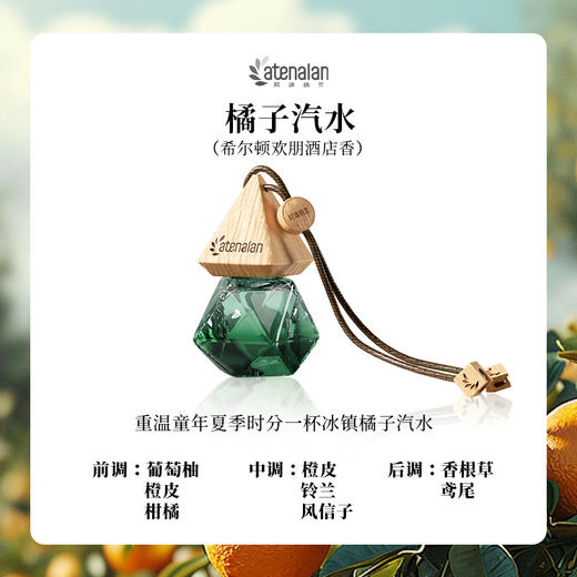 阿迪纳兰车载香薰10ML 酒店禅茶挂件车内香水清新汽车白茶桂花香氛 商品图3