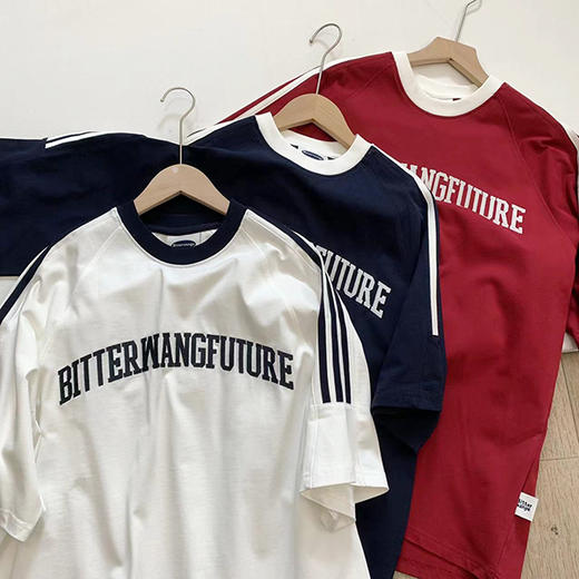 上身自带美式复古感！重磅字母刺绣短袖T恤 情侣款！ 商品图9