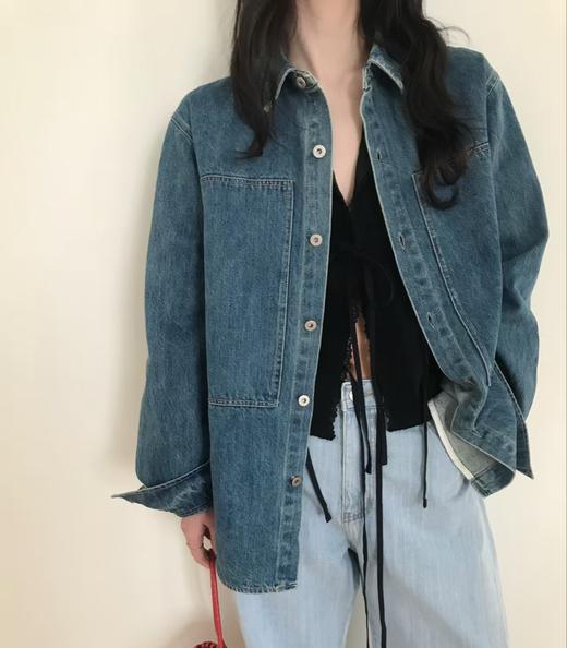老米优品🎈3-5天！大牌平替~《复古水洗大口袋设计感牛仔衬衫外套》多道复古水洗工艺，美式复古感直接拉满! 品质nice,  时尚界永不褪色的经典！WT260312A 商品图2