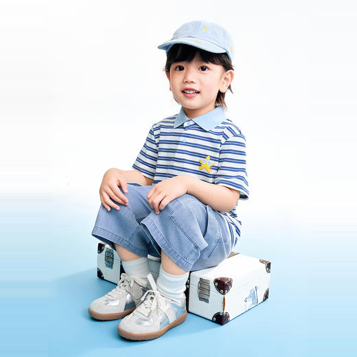 【实体店同款】男童翻领短袖针织衫夏季新款安奈儿童装XB621152 商品图5