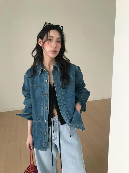 老米优品🎈3-5天！大牌平替~《复古水洗大口袋设计感牛仔衬衫外套》多道复古水洗工艺，美式复古感直接拉满! 品质nice,  时尚界永不褪色的经典！WT260312A 商品图3