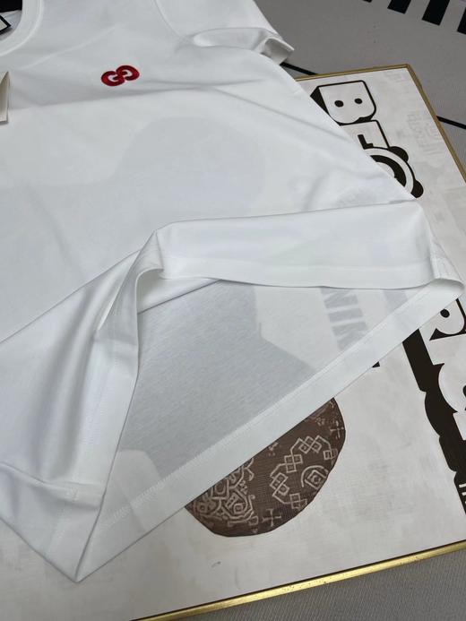 F031245徽标刺绣定织定染logo圆领情侣后背织带短袖T恤 商品图11