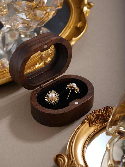 子佩集【烟火星辰】银S925珍珠惜王妃耳钉【E4975】镀金烟花2602 商品图3