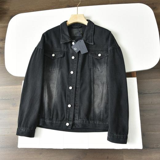 谱拉达 2026男士春秋季新款水洗纯色长袖三角标牛仔外套 商品图1