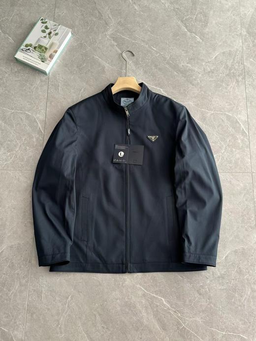 F031208新款男士商务行政休闲利落剪裁立领拉链夹克外套 商品图2