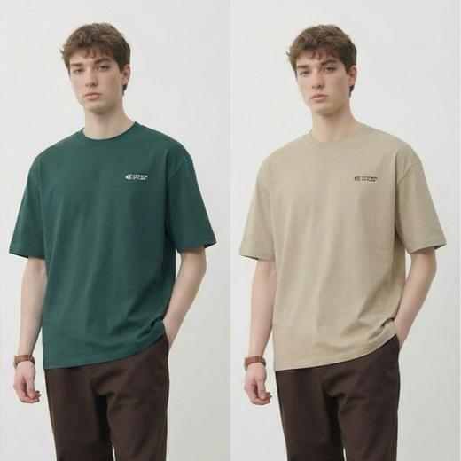 T恤宽松夏季新款时尚简约纯色男短袖上衣  YLZ-15069 商品图1