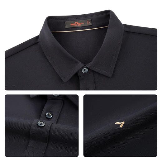 【10A抗菌2A防螨/新疆棉】柒牌男装2026夏季凉感透气短袖POLO衫 130T70480 商品图3