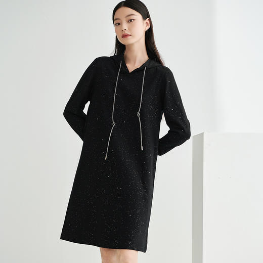 剩S 芳外新款休闲连衣裙宽松直筒显瘦中长款裙子女8T22CL1460 商品图3