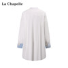 天猫同步【慵懒氛围感】拉夏贝尔/La Chapelle宽松舒适百搭撞色衬衫女显瘦通勤单排扣开叉长袖衬衣 商品缩略图1